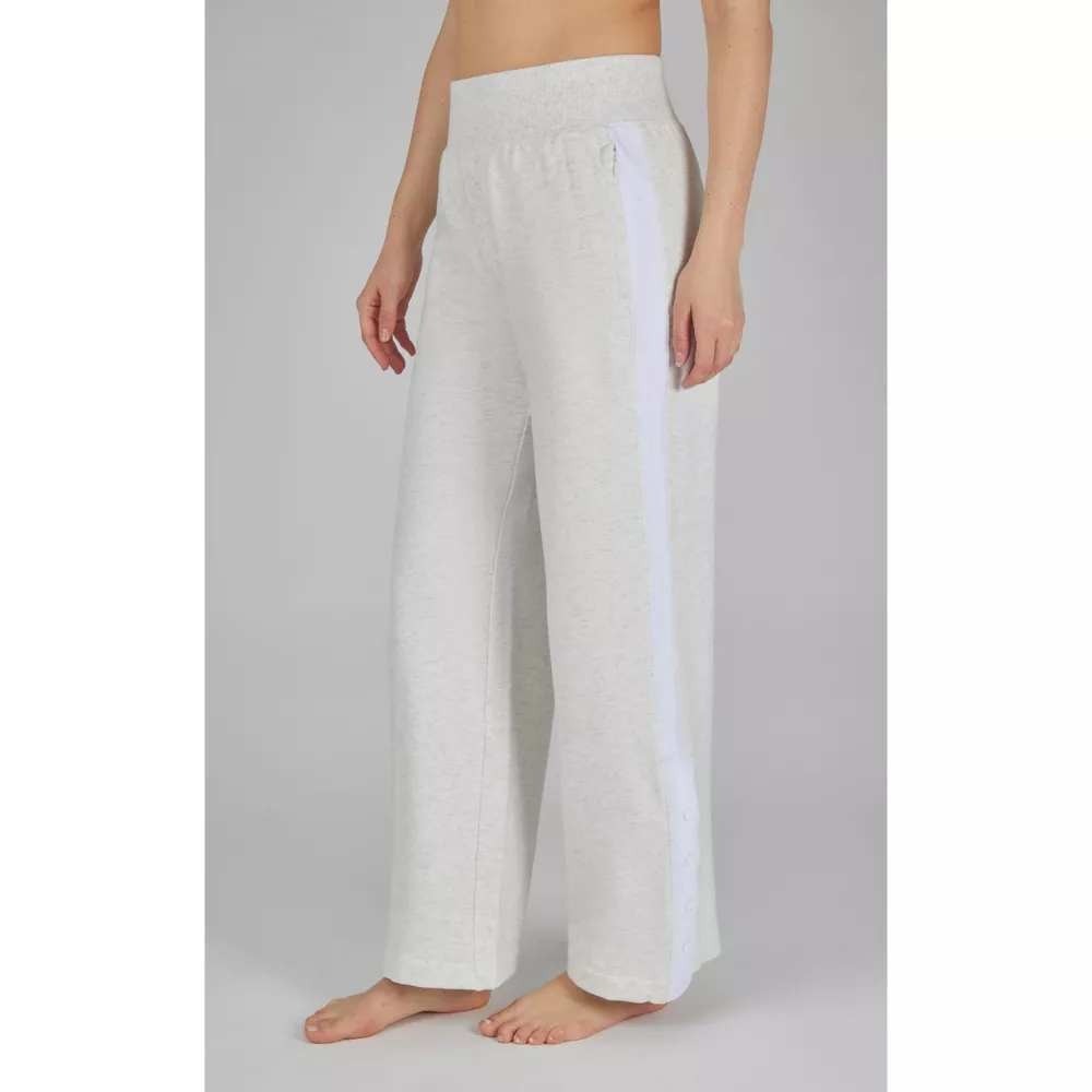 Yogalicious Cloud Plush‎ Sanctuary Pant Heather Grey Wide Leg Snap Button Large